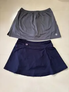 FILA Wilson テニススカート Sサイズ グレー ネイビーのサムネイル