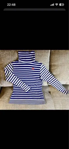 e Coq Sportif タートルネック ボーダー ゴルフ　レディースウェア