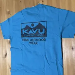 KAVU バックプリント Tシャツ　ターコイズブルーのサムネイル