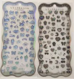 【正規品】しろっぷるんシール 黒　水色 2枚セット