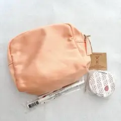 CLARINS クラランス ポーチ 3点セット 圧縮タオル ブラシ ノベルティ