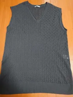 ロング 薄手ニット ベスト