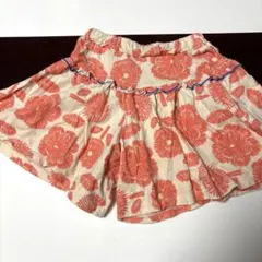セラフ　パンツ　110 オレンジ　花柄