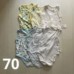 ユニクロ メッシュ ノースリーブ ベビー 肌着 6点 70cm まとめ売り