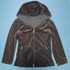 40 M フォクシー ニューヨーク パーカー ベロア 七分丈 上品 春 秋 光沢