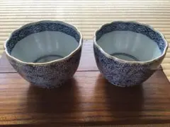 伊万里　古伊万里　幕末　三段重　微塵唐草 古伊万里 染付 微塵唐草図 猪口 5客セット