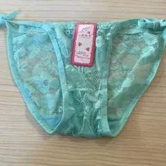 レース ショーツ ミントグリーン 紐 Tバック