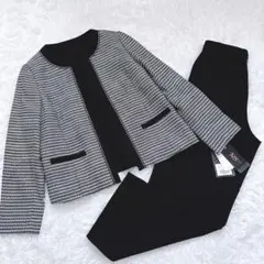 ✨未使用✨K&S ツイード セットアップ3点セット ノーカラー 大きいサイズ