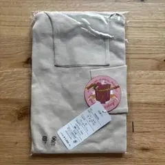 新品未使用　タグ付き　天使の綿シフォン 五分袖　ハイネック　M ベージュ