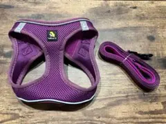 BELLA & PAL 犬用 ハーネス リードセット パープル 小型犬 超小型犬