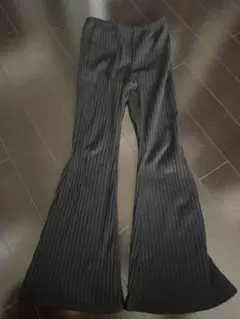 シーイン　SHEIN 長ズボン　リブ　韓国ファッション　ブーツカット　スウェット