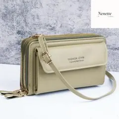 モスグリーン【スマホショルダー】 財布 ショルダーバッグ ポシェット 携帯