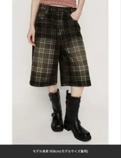 sly チェック柄ハーフパンツ