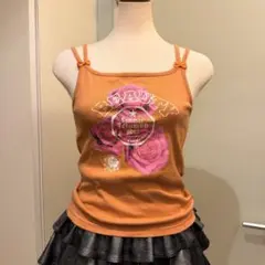 BA-TSU y2k 薔薇 キャミソール オレンジ