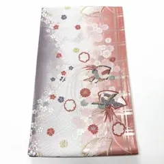 A2002 ●高級 正絹 唐織 六通 袋帯 蝶々