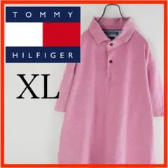 ★美品★トミーヒルフィガー XL ピンク ポロシャツ　半袖　ワンポイント