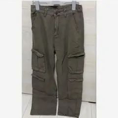 【新品未使用】SHEIN カーゴパンツ デニム カーキ グリーン Sサイズ