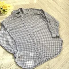 【美品　USA製】TOM JAMES 高級カスタムテーラードシャツ ブルー