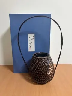 竹籠 花入 手付き 花器 華道のサムネイル