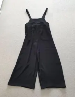 GU ブラック サロペット オールインワン オーバーオール 　ワイドパンツ　S