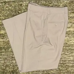 【美品】 UNIQLO タックワイドパンツ ベージュ L
