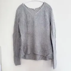 Gap グレー Vネックニットセーター S 海外古着