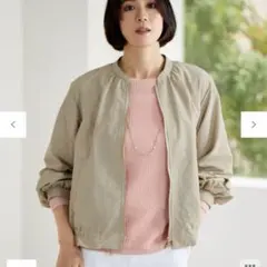 美品　24SS 自由区　【撥水加工・UVケア・洗える】ライトグログラン ブルゾンのサムネイル