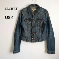 JACKET 【US 4】クロップドデニムジャケット デニム ジャケット 古着
