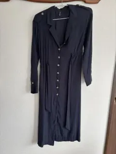 値下げ ZARA trf collection トレンチ ネイビー S