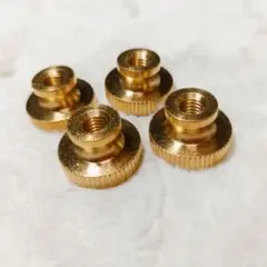 最終値下★ローレットつまみナット M6x D20mmx H12mm 真鍮 4個