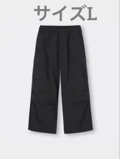 GU スーパーワイドカーゴパンツ ブラックL