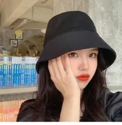 バケットハット バケハ 帽子 韓国 メンズ レディース　ブラック　UVカット