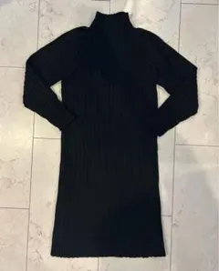 Grandeir 黒 ロング丈ニットワンピース M