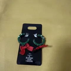 ナイトメアビフォアクリスマス ディズニーストア　リース　ピアス　アクセサリー