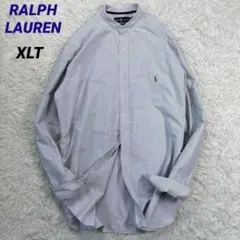 ✨バンドカラー・XLT✨ラルフローレン　長袖　シャツ　ストライプ　ポニー　マチ付