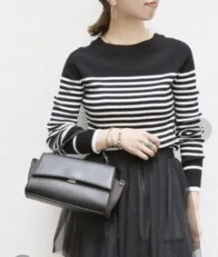 【美品】SHIPS any：＜手洗い可能＞ ウール ラグラン　リブニット