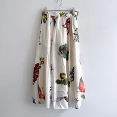 新品✨キャバン シルク IBIZAプリントロングスカート ホワイトS - メルカリ