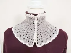 【あったかレース】カシミヤ100%、ネックウォーマー N118