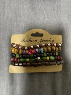 カラフルビーズブレスレット5個セット