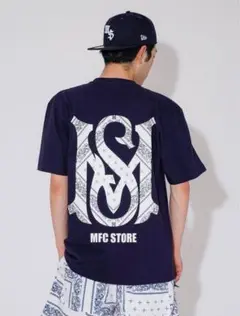MFC STORE Tシャツ XXL EXAMPLE ペイズリー ネイビー ザラ