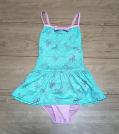 トップバリュ　リボン柄 ワンピース水着 120