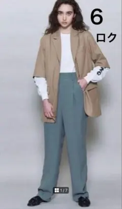 6（ROKU） GEORGETTE TUCK PANTSパンツのサムネイル