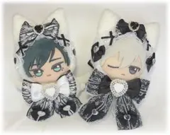 ちびぐるみ ぬい服 着ぐるみ 11cm ねこ耳 2着セット ピンク 黒 - メルカリ