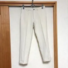Dcollectionメンズ スラックス アイボリー ワンタック　M
