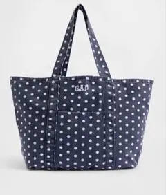 GAP ロゴ　トートバッグ　ネイビー　ドットのサムネイル
