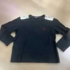 ☆美品☆ BURBERRY 長袖カットソー 110 黒　ノヴァチェック