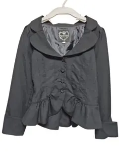 メゾピアノ 130 ブレザー　フォーマル　ジャケット　フレア リボン 黒