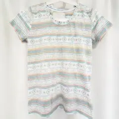 キッズ用多色ストライプTシャツ