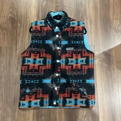 SEQUEL ネイティブアメリカン柄 フリースベスト