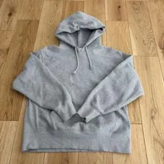 GU グレー フード付きパーカー　ヘビーウェイト　M